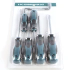 Tool With Multi Screw Holding Tool 8PC Flat Head Screwdriver With Blister Pack