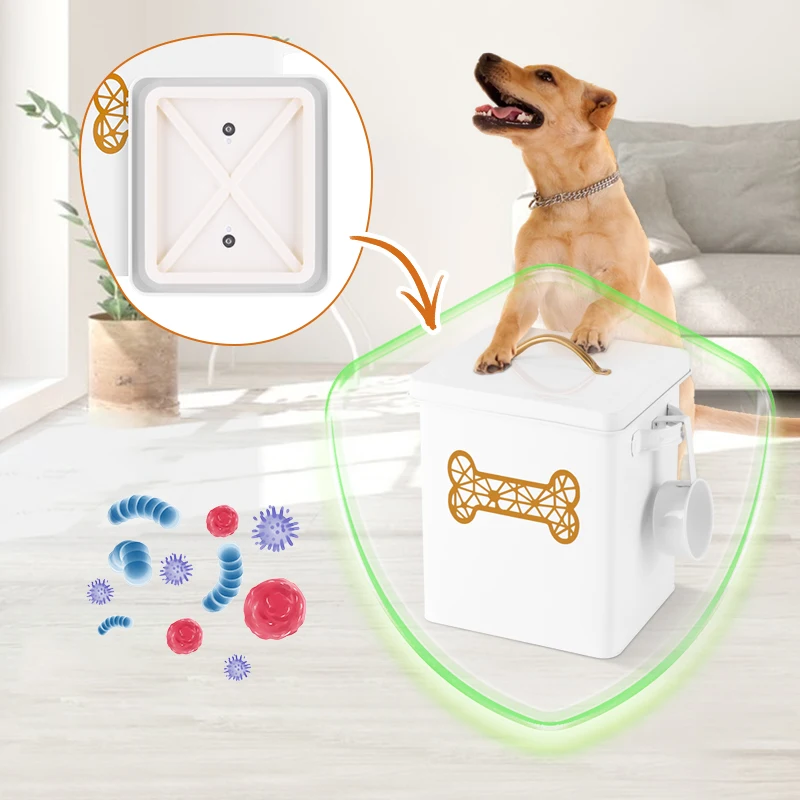 Factory Direct Sale Set of Three Food Storage Tin Dog Treat Jar with Lid for Pet