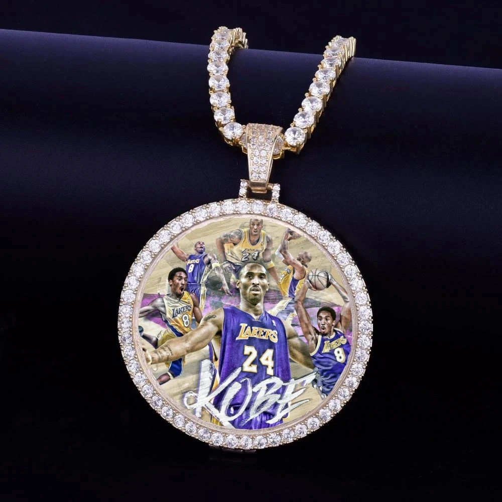 iced out tennis chain with pendant