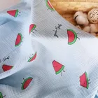 Fabric Shirt New Design Watermelon Print Cotton Crepe Fabric For Shirt Baby Blanket Dress