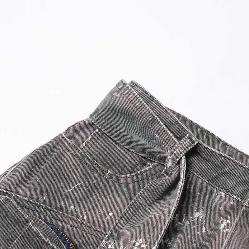 Newest Summer Unique Vintage Sexy Night Club Streetwear Colorful Baggy Cargo Style Wrap Skirt Mini Denim Skirt Women's Skirts details