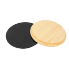 Bamboo Jar Storage Canning Lids Drinking Cup Covers Reusable Seal Ring Pine Wooden Lid Caps