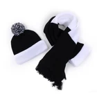 Women Winter Beanie Custom Logo Warm Women Winter Beanie With Hats Scarf Pom Pom Hat And Scarfs For The Winter
