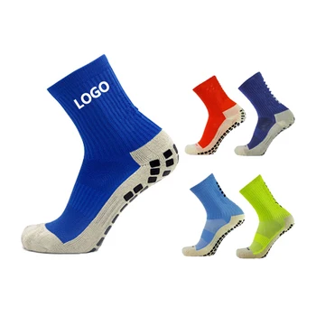 Custom Logo High Quality Nylon Men Tube Football Socks Non Slip Soccer Socks