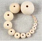 Beads Round Wooden Bead In Stock Beads Supplier Keychain Natural Jewelry Making Bulk Round Kids Wooden Bead