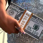Bag Clutch Rhinestone Dollar Bag Dinner Bag Clutch Bag Messenger Handbag Bling Purse