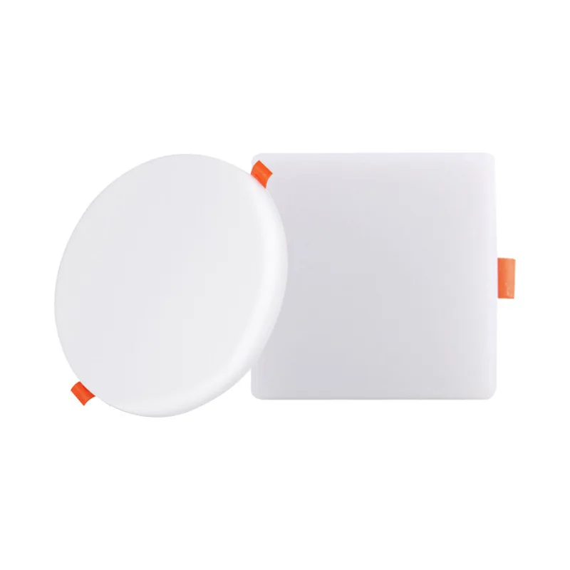 Hot-selling LED bezel-less panel light 85-265v 6500k/4000k/3000k free hole embedded downlight round square flat light