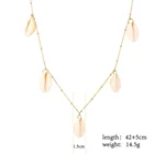 Bead Natural Sea Shell Pendant Bead Chain Choker Necklace