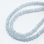 Faceted Beads Wholesale 4x3mm Transparent Gray Faceted Rondelle Glass Beads For DIY Jewelry