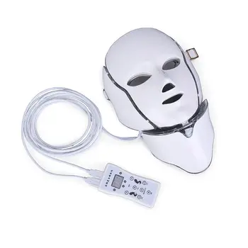 High Quality 7 Color LED Phototherapy Beauty Mask Handheld Facial Machine with Red Light Therapy for Hair Removal Beauty Salons