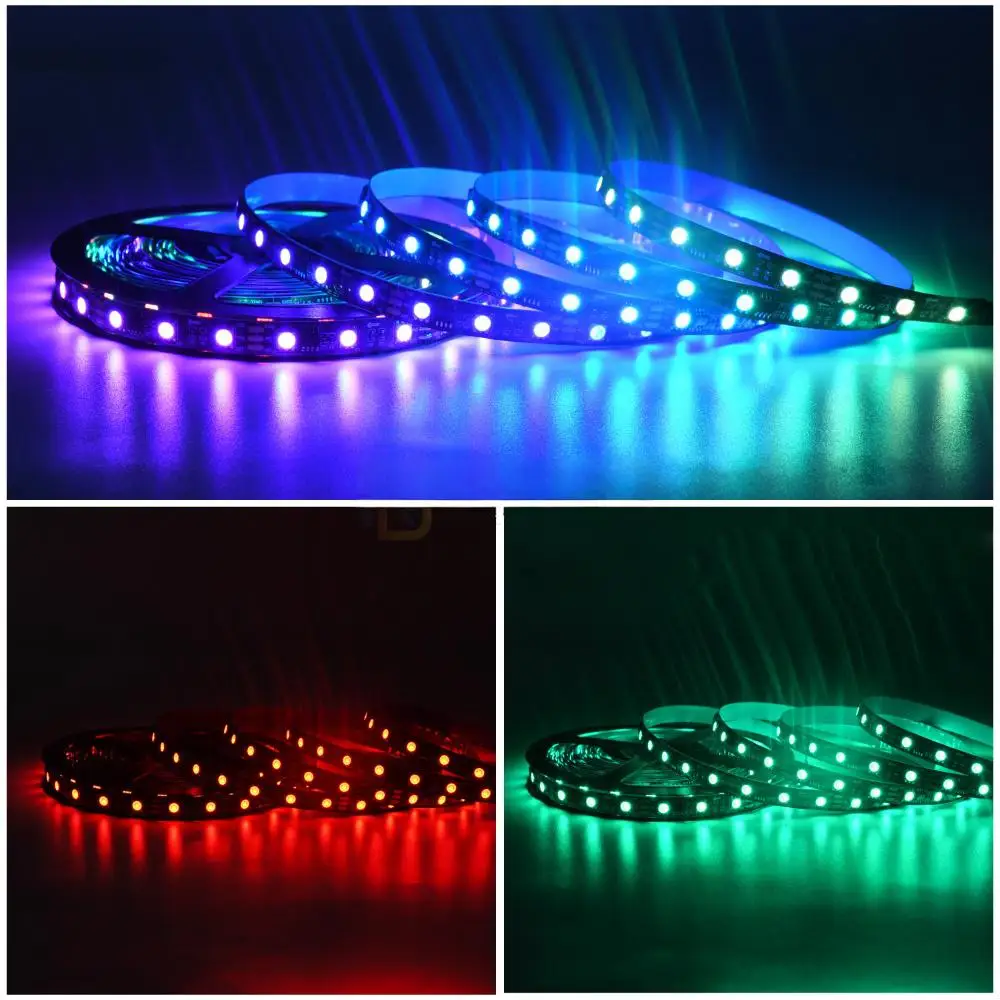 High Quality SM16703 Programmable RGB Iridescent Light Strip 20 Segments 60 Lights Black Bare Board Consumer Electronics
