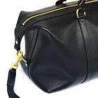 Bag Leather Black Luxury Men Travel Bag Leather Duffel Overnight Weekender Bag
