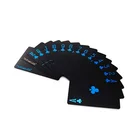 Poker Set Cards Poker Cards Black Poker Playing Cards Set PVC Durable Waterproof Deck With Custom Box