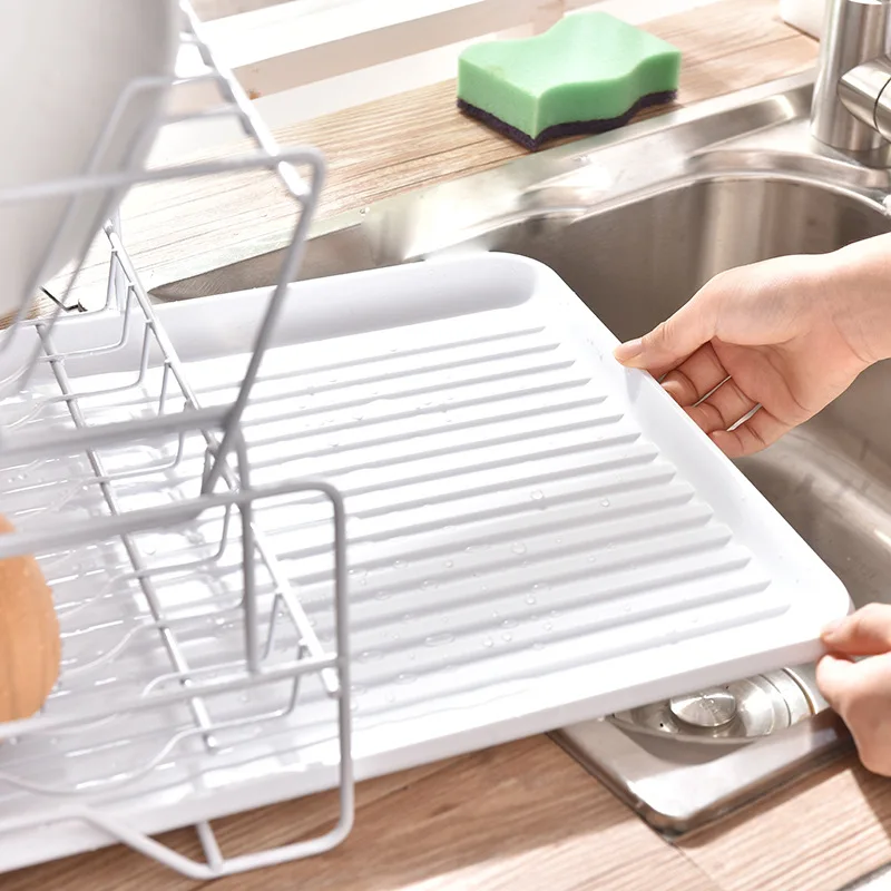 Dish Drying Rack Rustproof Sink Dish Rack and Drainboard Set