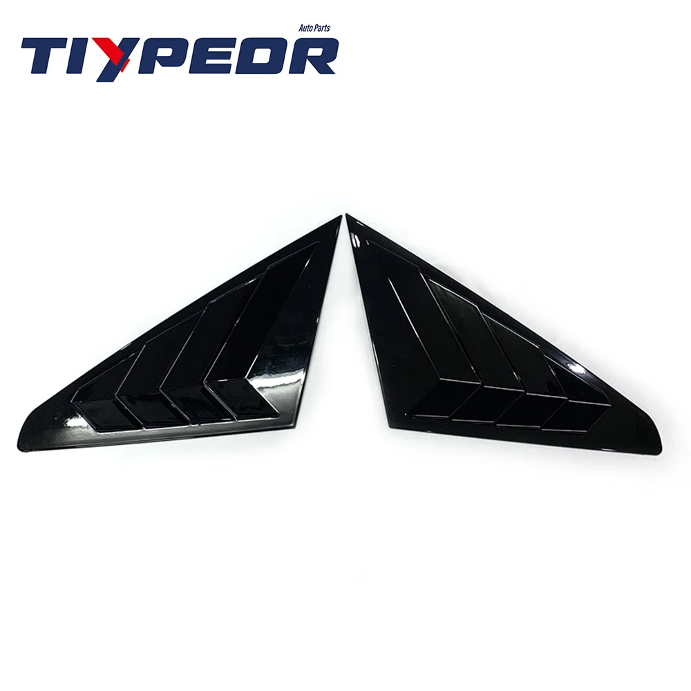 product tiypeor black styling side vent window louver for mg5 rear window quarter window shade accessory-3