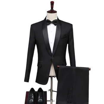 Drop shipping low MOQ custom handsome high quality men suits 3 pieces slim fit grooms men wedding suit
