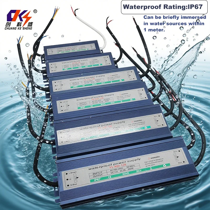 product factory direct sales aluminum shell 300w 12v 25a ip67 waterproof power supply for led lighting cctv surveillance-9