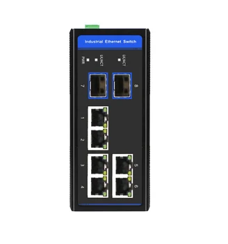 Ethernet network poe industrial switch 6 x 10/100Base-T + 2 x 100Base-Fx Unmanaged switch