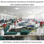 Suit Safety Industrial Disposable Pp 50gsm Coverall Labour Supply Chemical Suit With Hood