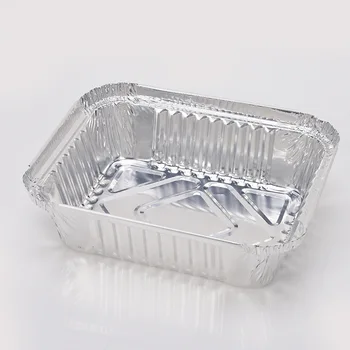 Laixin Disposable Carryout Fast Food Aluminum Foil Lunch Boxes Heat Resistant Food Packaging Containers With Lid