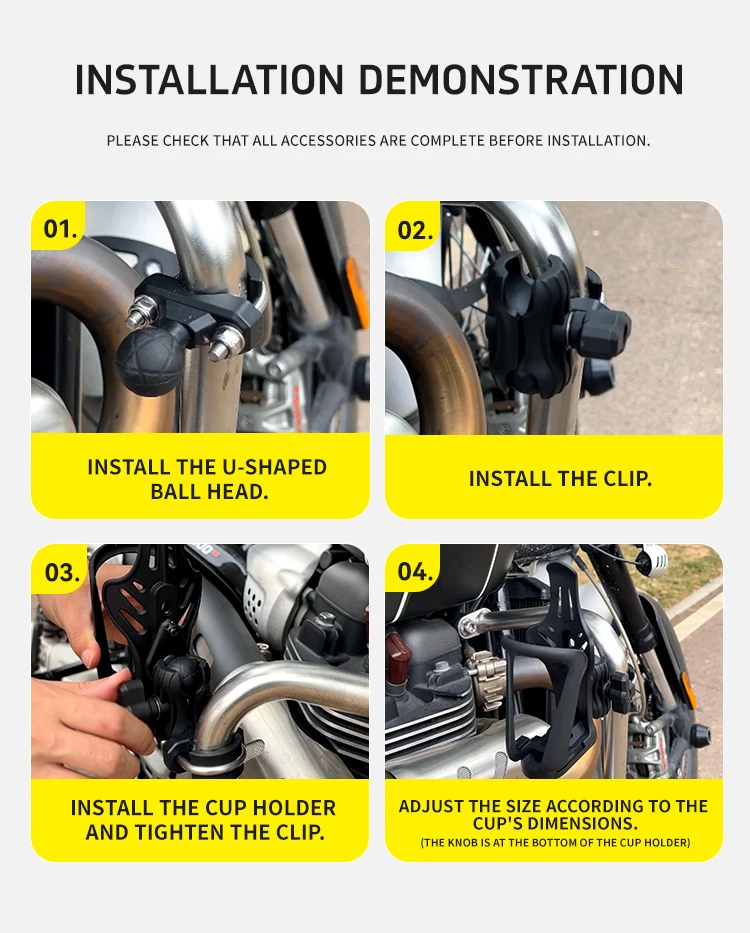 cup holder quick release adjustable aluminum alloy flexible universal fit-8