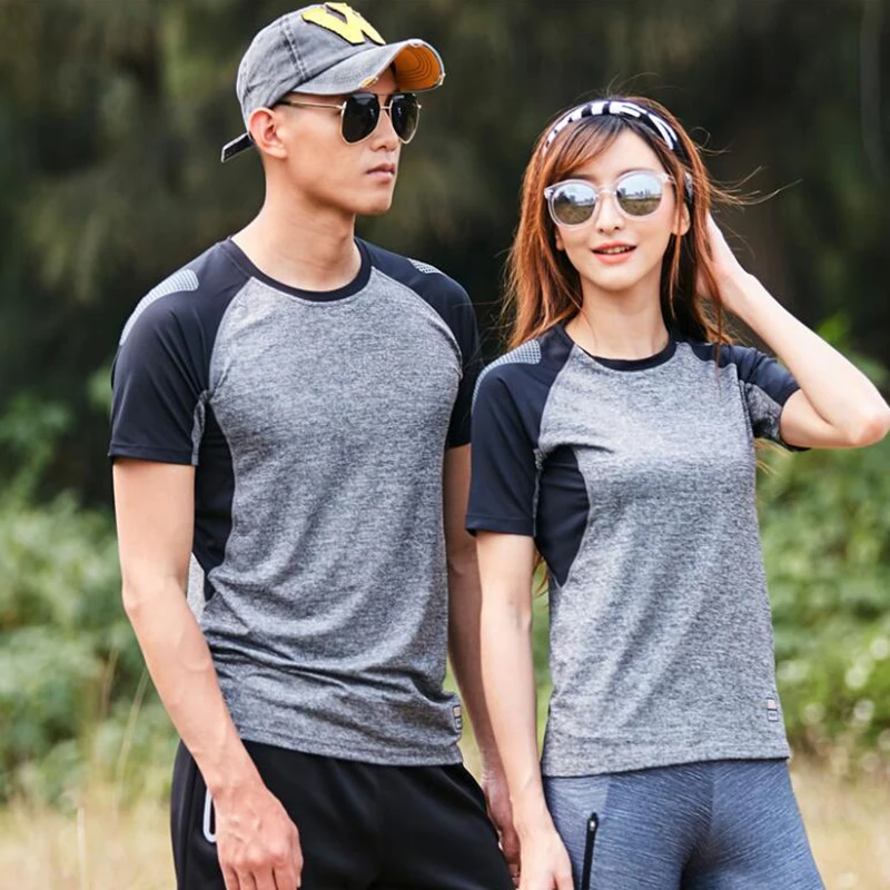 Gym fitness sets sports quick-drying T-shirt round neck fitness yoga t-shirt gym wear