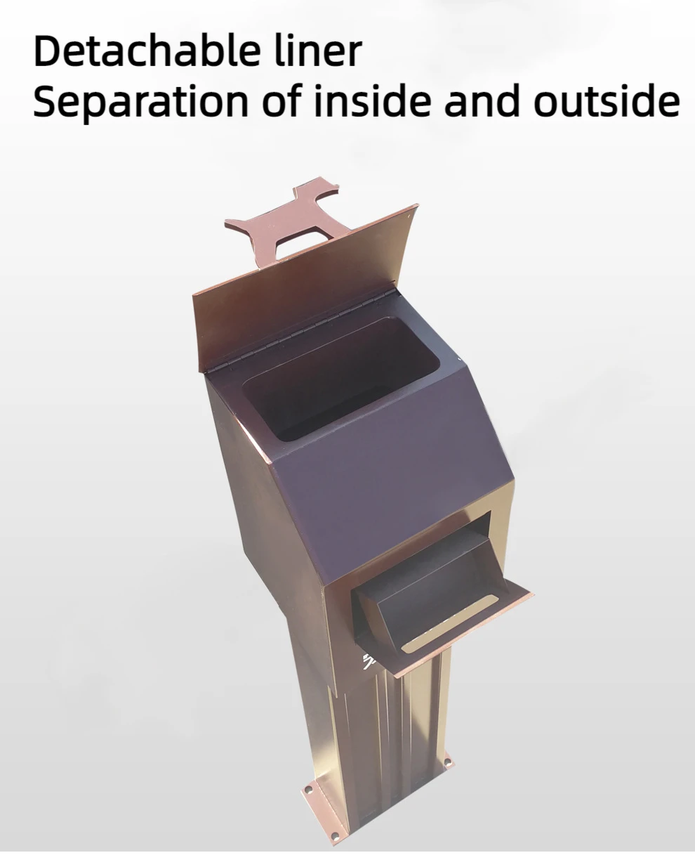 Outdoor Pet Dustbin Poop Box Park Residential Property Stainless Steel