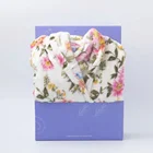 Fashion Brand Home-wear Indoor Night Fleece Warm Flower Print 240gsm Hoodie Robes Bathrobe