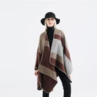 Scarf Cashmere Scarf Hot Geometric Colour Matching Cashmere Shawls For Women Winter Pashmina Scarf