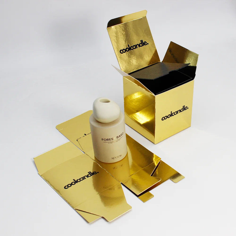 product custom printed  paper gold die cut cardboard packaging gift box for cosmetic product-56