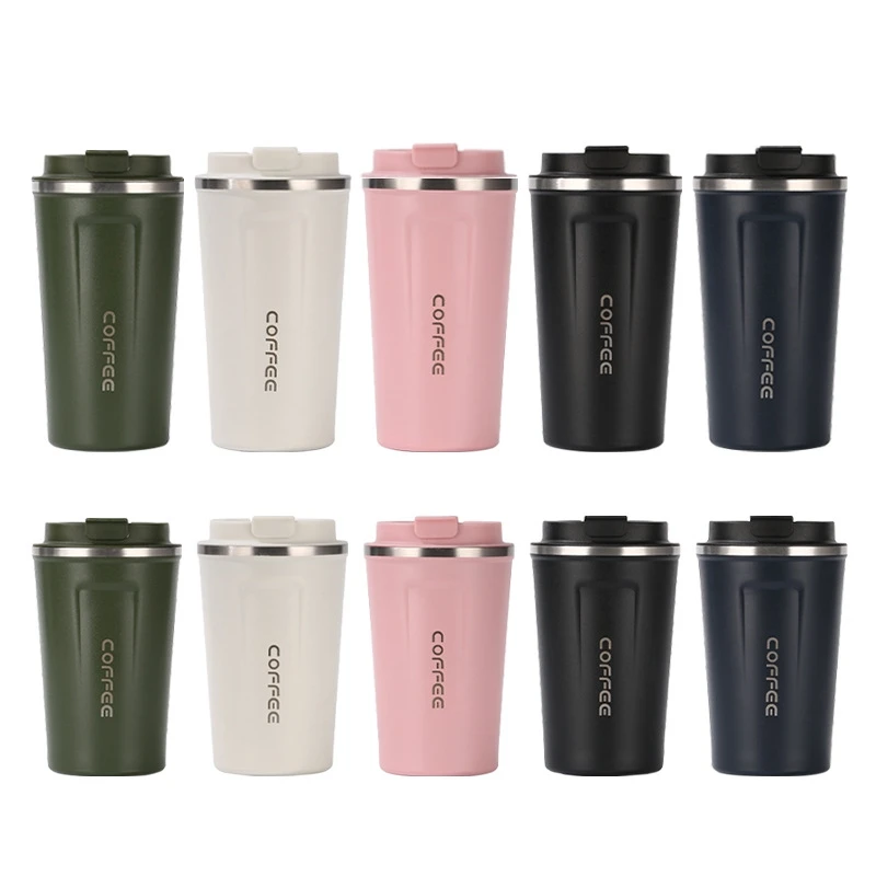 Wholesale 2023 Popular Double Wall Stainless Steel Vacuum Thermos Travel Mug With Lid Reusable Office Drink Coffee Mug