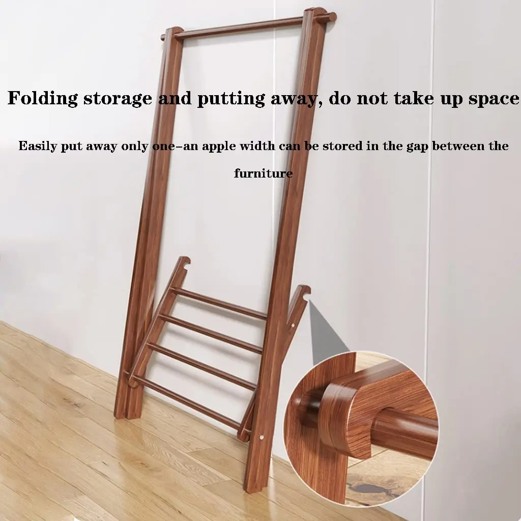 Multifunctional  Strong Load Capacity Freestanding Foldable Open wooden coat rack