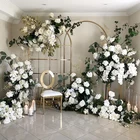 Gold Wedding Wedding Arch Backdrop 2021 Hot Sale Gold Sliver Metal Arch Stainless Steel Backdrop For Wedding Decoration