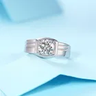 Ring White Gold 2021 Hot Sale Moissanite Ring White Color D Moissanite Diamond 18k White Gold Ring For Men