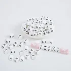 Beads Silicone Beads Factory BPA Free Food Grade Soft Silicone Baby Teething Alphabet Letter Beads Silicone Beads