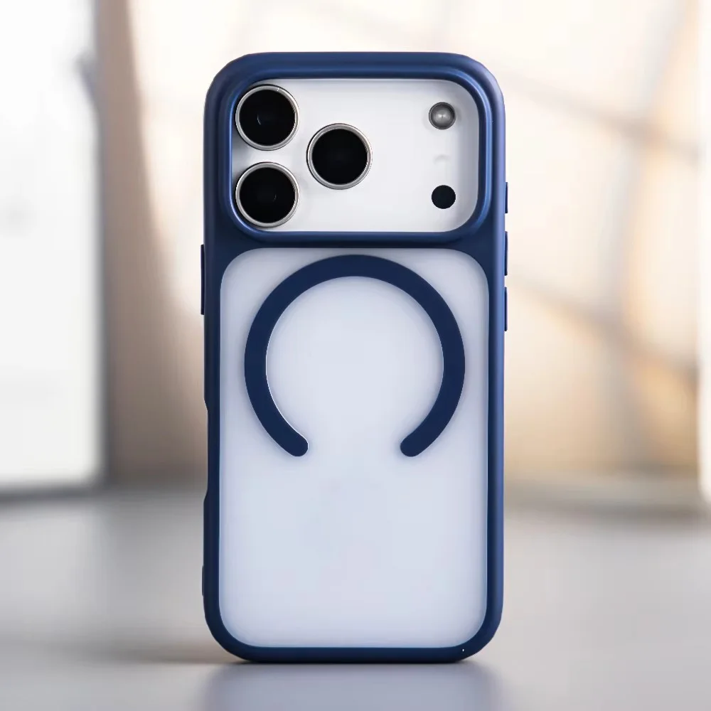 product laudtec tpupc frosted magnetic case for iphone air 17 16 plus pro max transparent shockproof phone cover simple back sjk1110-8