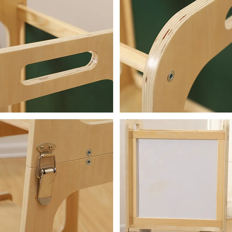 Montessori Learning Tower For Toddler Kids Adjustable Height Kitchen