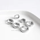 Silver Earrings European Best Seller Minimalism 925 Sterling Silver Jewelry Hoop Earrings