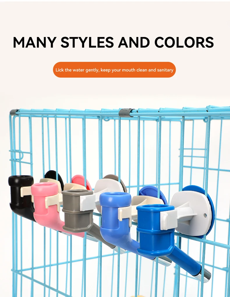CUSTOM Plastic Hanging Style Dog Water Nozzle Dog Water Dispenser Pet Drinking Fountain on Cage factory