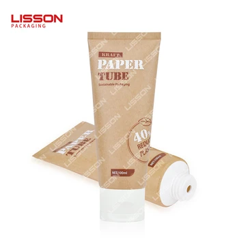 new arrival eco friendly cosmetic kraft paper tube packaging with flip top cap