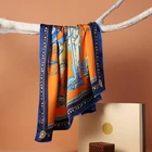 Silk Scarves Fashion Foulard Custom Digital Printing Square Silk Scarves 100% Silk Scarf