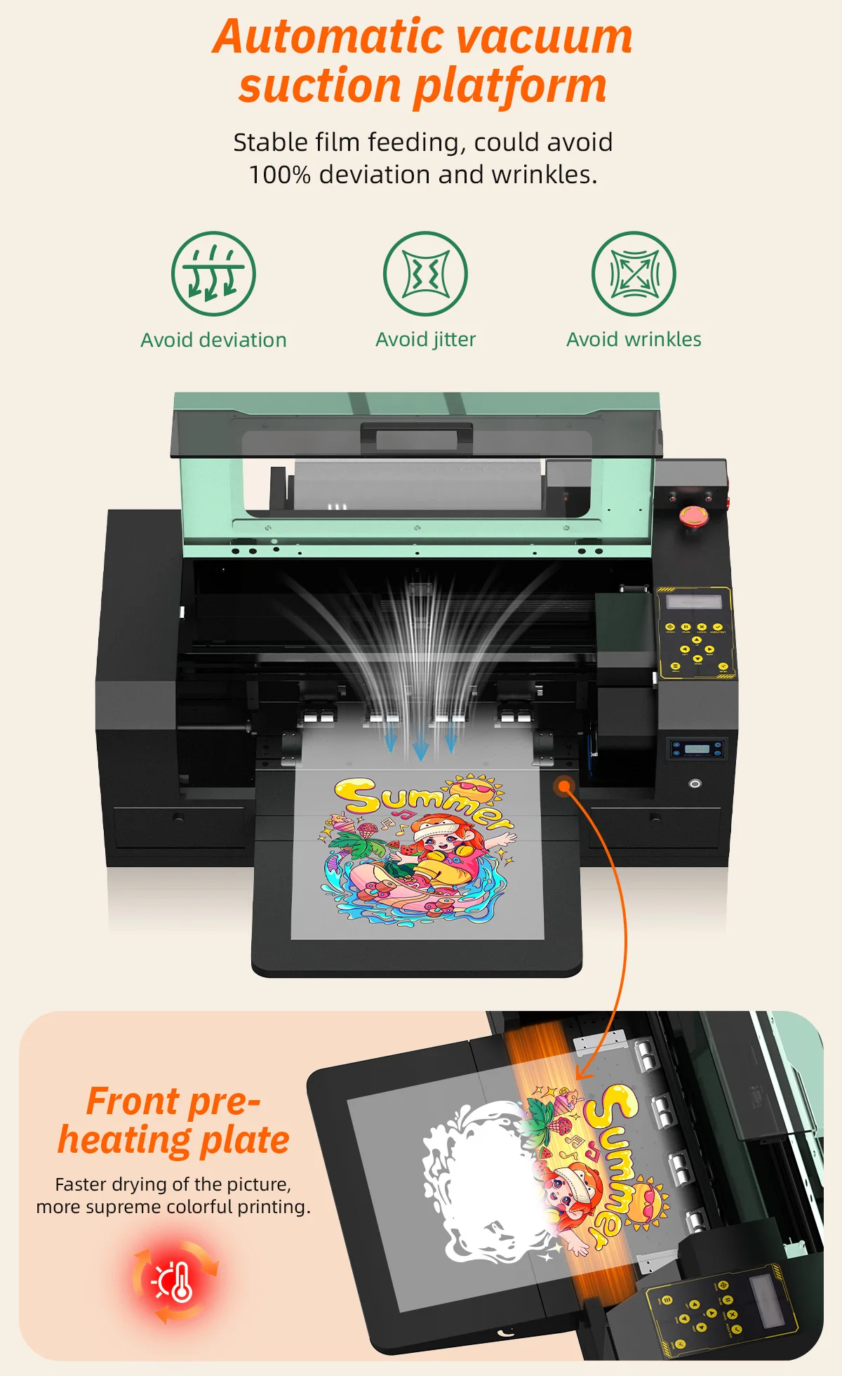 Full-Automatic DTF Printer Machine with 1 Year Warranty Win7/Win10/Win11 Compatible and CMYK+White Print Color