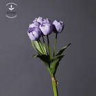 Bridal Flowers Handmade High Quality Wedding Bridal Bouquet Purple Artificial Flowers For Cake Decoration