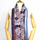Cotton Scarf New 2021 Spring Summer Paisley Floral Printed Cotton Viscose Scarf Shining Lurex Metallic Fiber Wholesales