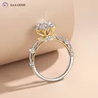 Engagement Ring AAA Gems New Arrival Rose Mix White Gold Engagement Jewelry 10K Moissantie Diamond Ring