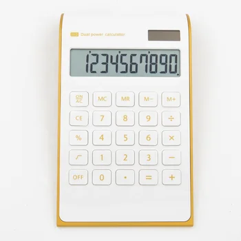 Promotional office gift 12 digits two way power calculator Electronic solar cell calculator desk calculator