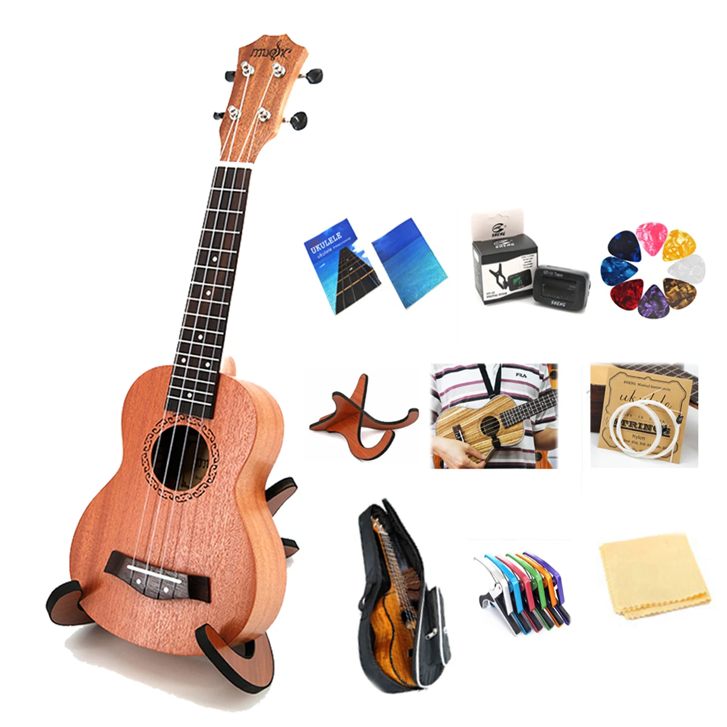 Ukulele Kit 23 Inch Professional Wooden Ukelele Instrument Kit Bundle Pack - Buy Wooden Guitar,High Quality Kids Wooden Electric Guitar,Wholesale Baby Wooden Guitar Toy on Alibaba.com