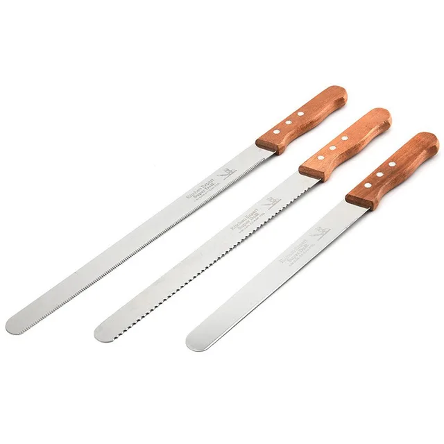 Hot selling stainless steel bread knife cake spatula baking cake tools for pastry cake baking tools