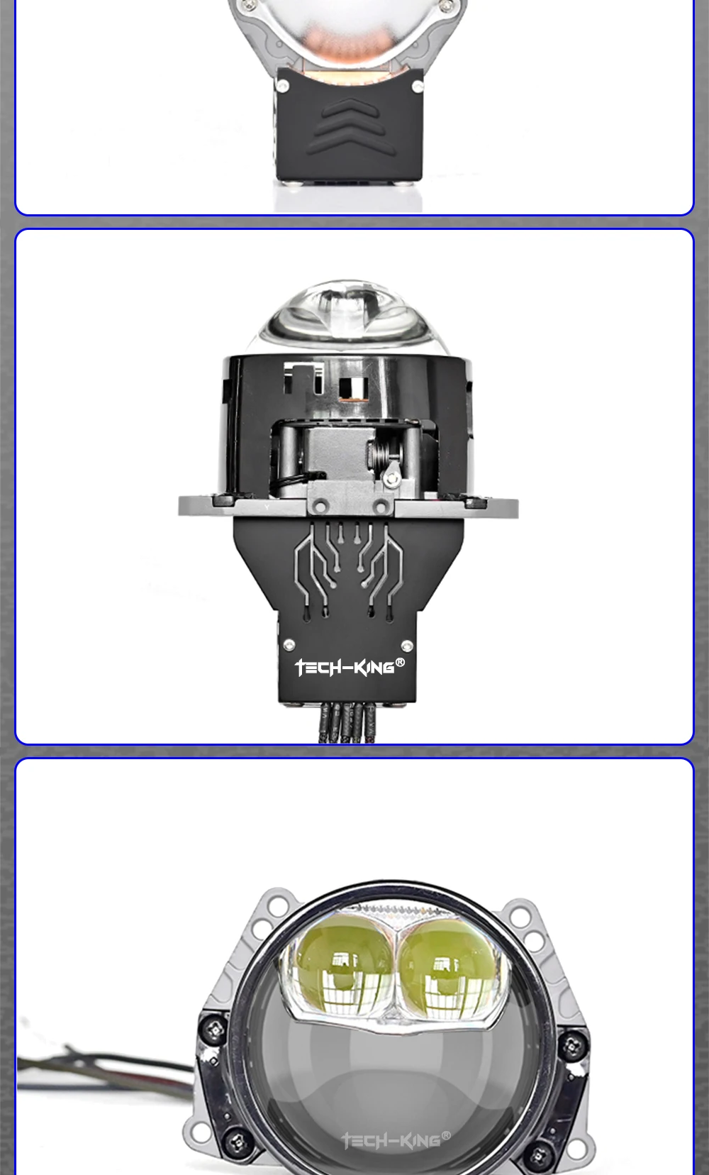 New 80W Universal 3.0 inch Bi LED Dual Laser LED Headlight for Car LED Projector LED Lamp Car accessories for auto headlight