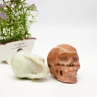 White Jade White Factory Directly White Stone Natural Crystal Jade Skulls For Decoration
